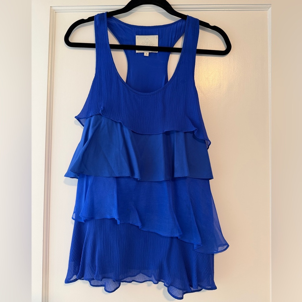 Madison Marcus Royal Blue Layered Tank Top